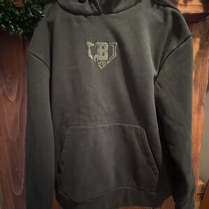 Men's Black Baseball Lifestyle 101 Hoodie